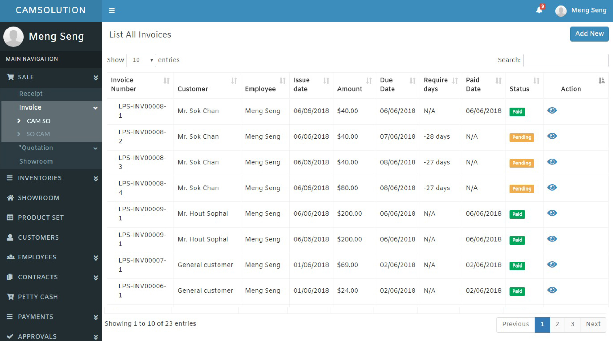 BUSINESS OPERATION MANAGEMENT SYSTEM